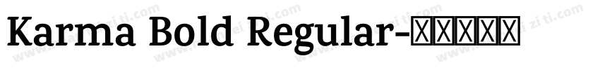 Karma Bold Regular字体转换